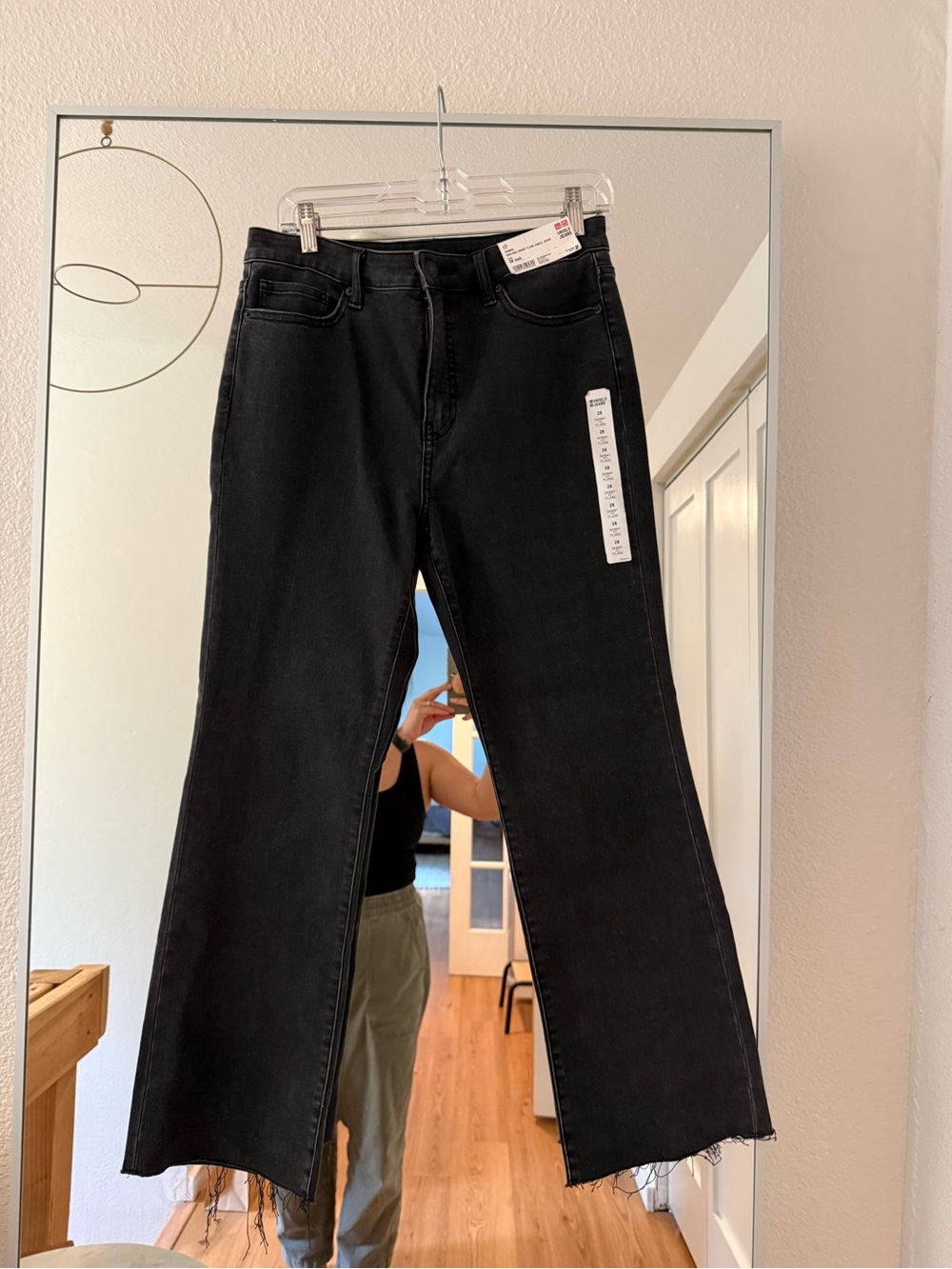 Uniqlo Black Wide-Leg Flare Jeans - Women